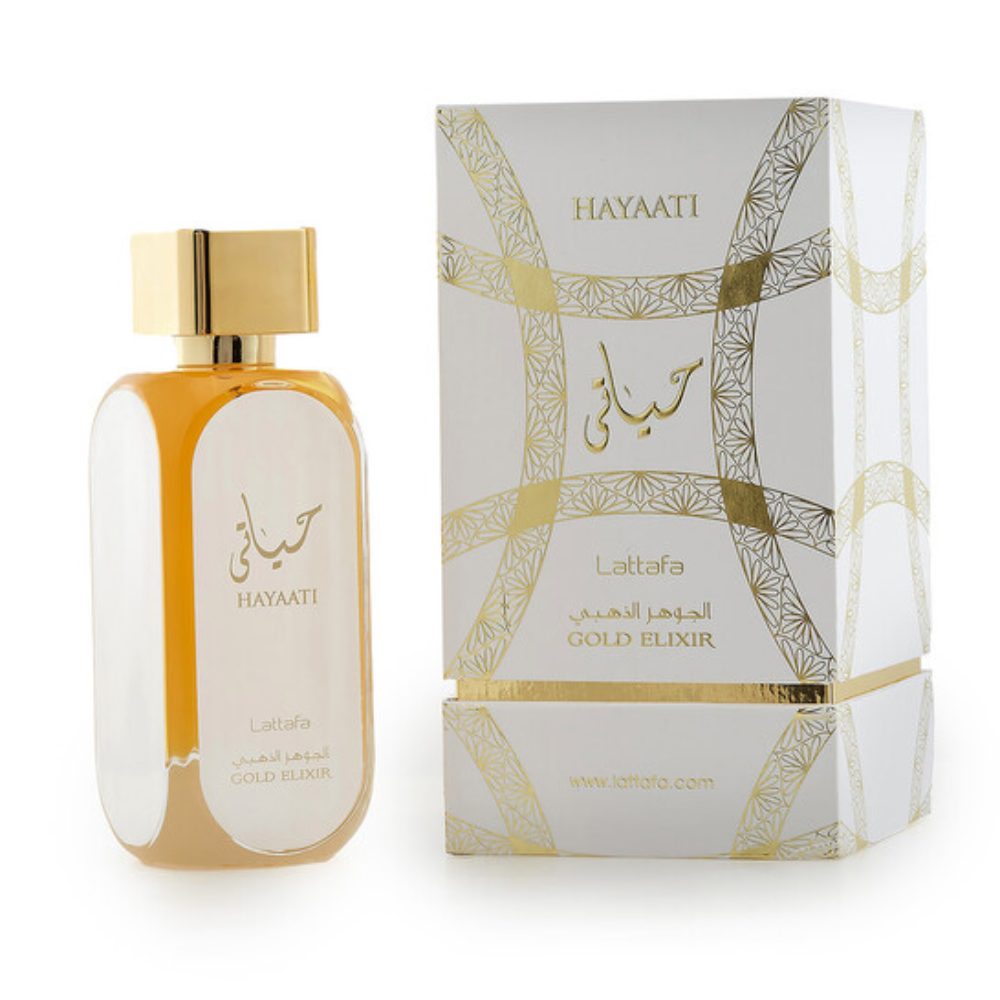 عطر  حياتي جولد الكسير(الجوهرة الذهبية) بخاخ(لطافه) 100 ملي