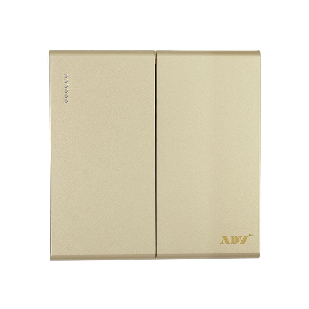 ADY K21-10 مفتاحين كهرباء - ذهبي