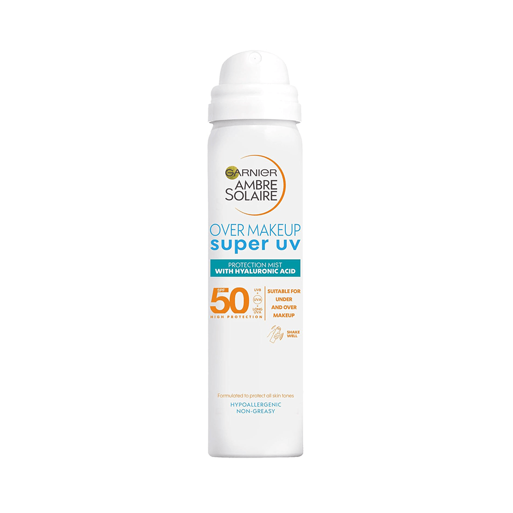 غارنييه أمبر سولير رذاذ حماية قوية للبشرة والمكياج SPF50+ -سعة 75مل
