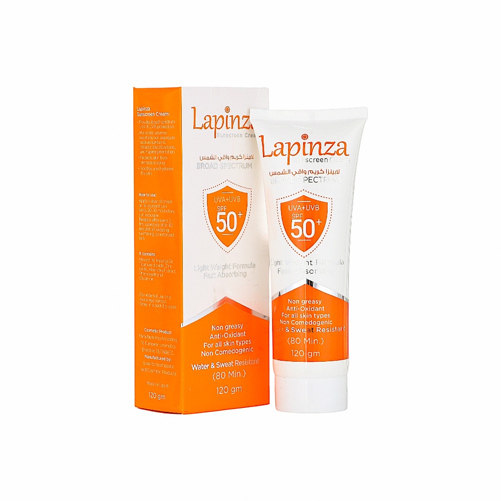 لابينزا كريم واقي شمس بعامل حماية SPF+50 لجميع أنواع البشرة  -  120 جم 