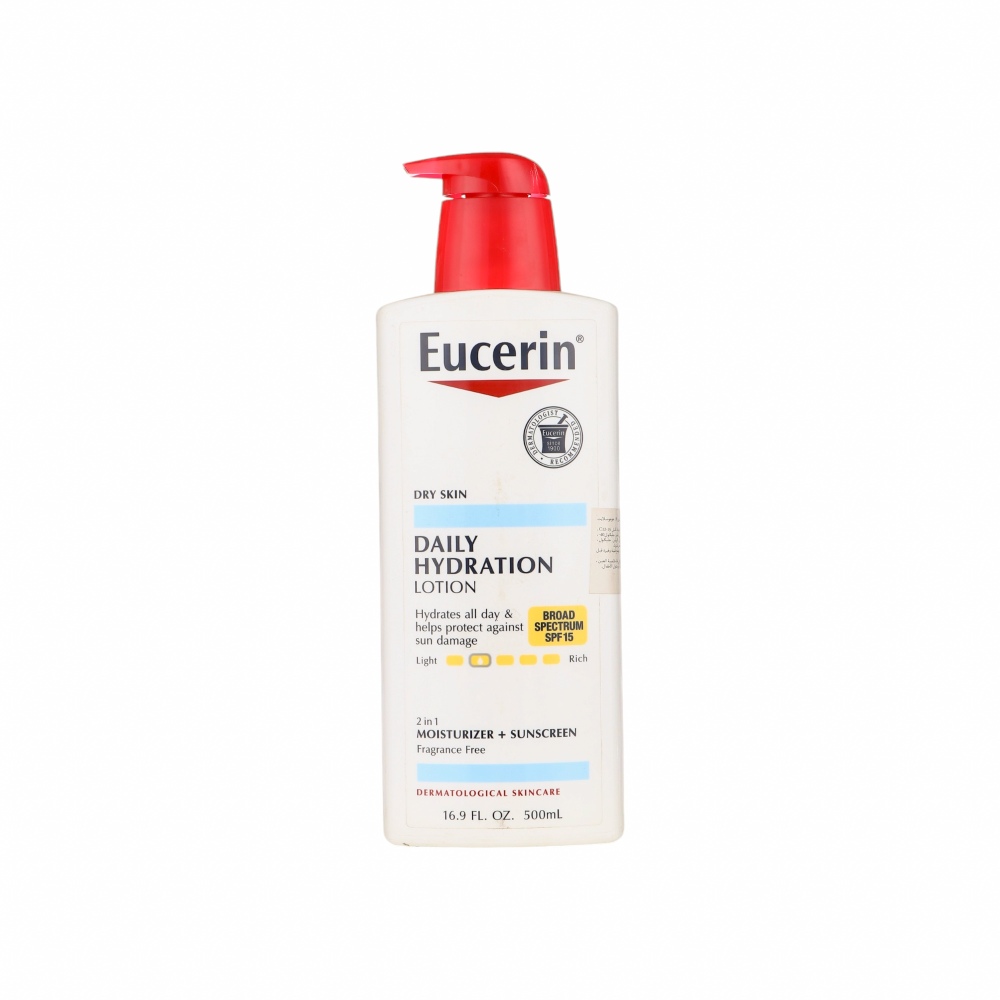 يوسرين لوشن ترطيب يومي مع واقي شمس SPF 15 - 500 مل