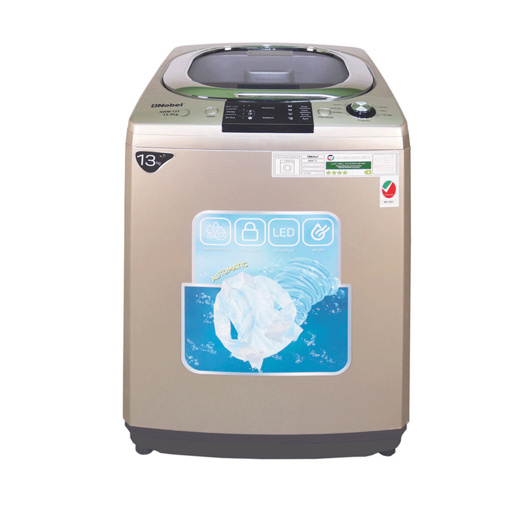 غسالة اتوماتيك نوبل بفتحة علوية - سعة 13 كجم - موديل NWM13T