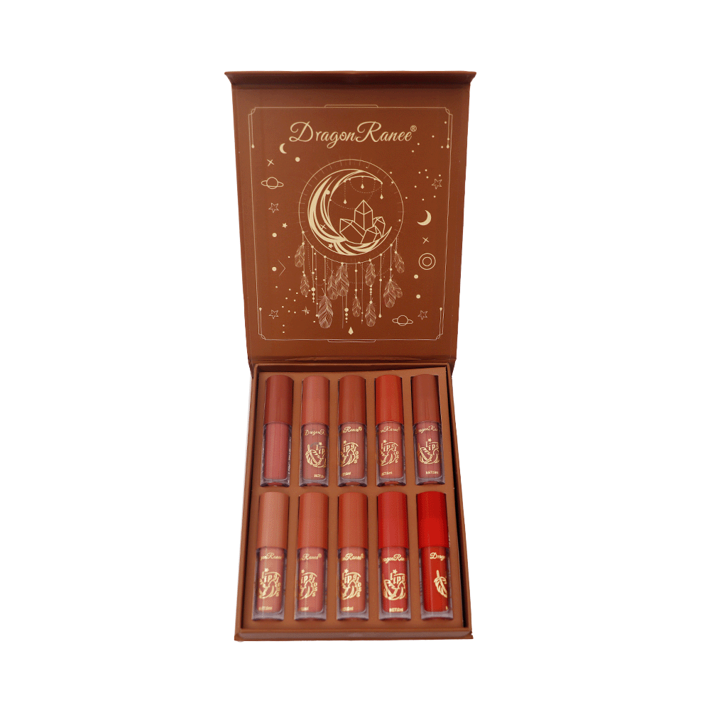 طقم أحمر شفاه سائل مطفي موديل D8206 عدد - 10 حبات