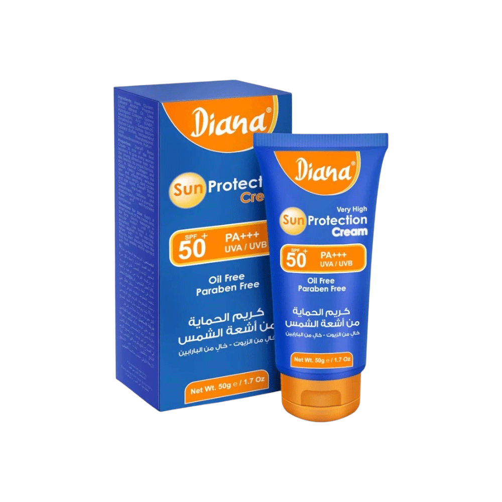 ديانا كريم واقي شمس حماية عالي  SPF 50+ وPA++ خالي من الزيوت و الباربين  - 50 جم