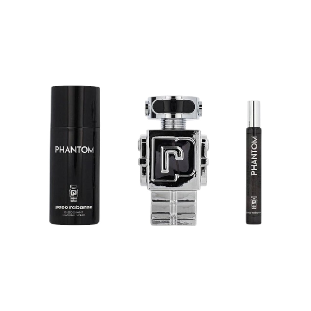باكو رابان مجموعة عطر فانتوم الأصلي للرجال 100 مل + 10 مل + مزيل عرق 150 مل