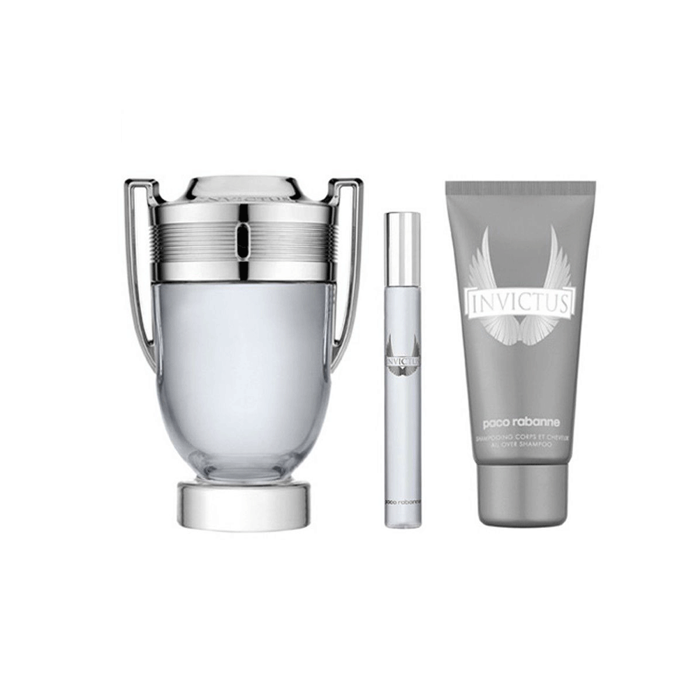 باكو رابان مجموعة عطر إنفيكتوس الأصلي للرجال 160 مل + 50 مل + جل استحمام 100 مل