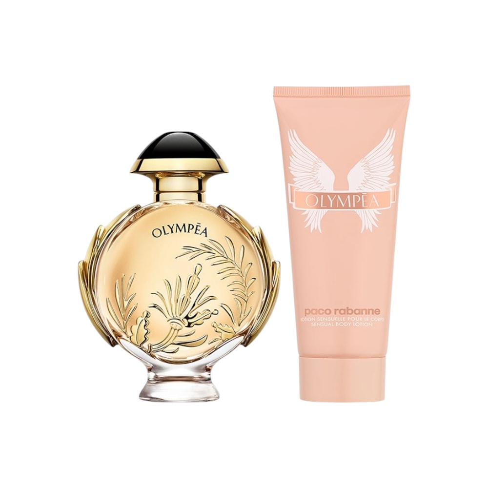 باكو رابان مجموعة عطر أوليمبيا سولار الأصلي للنساء 80 مل + لوشن جسم معطر 100 مل