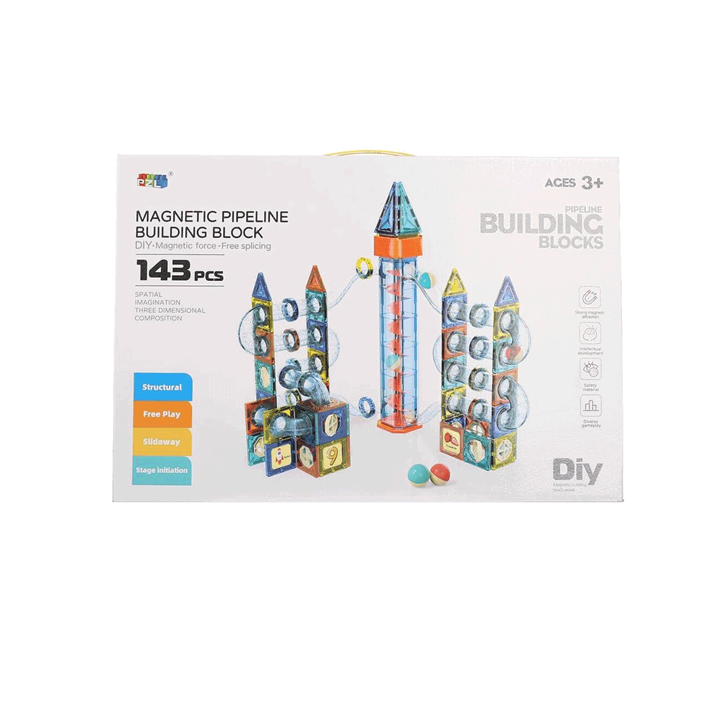 لعبة مكعبات بناء المتاهة المغناطيسية - 143 قطعة
