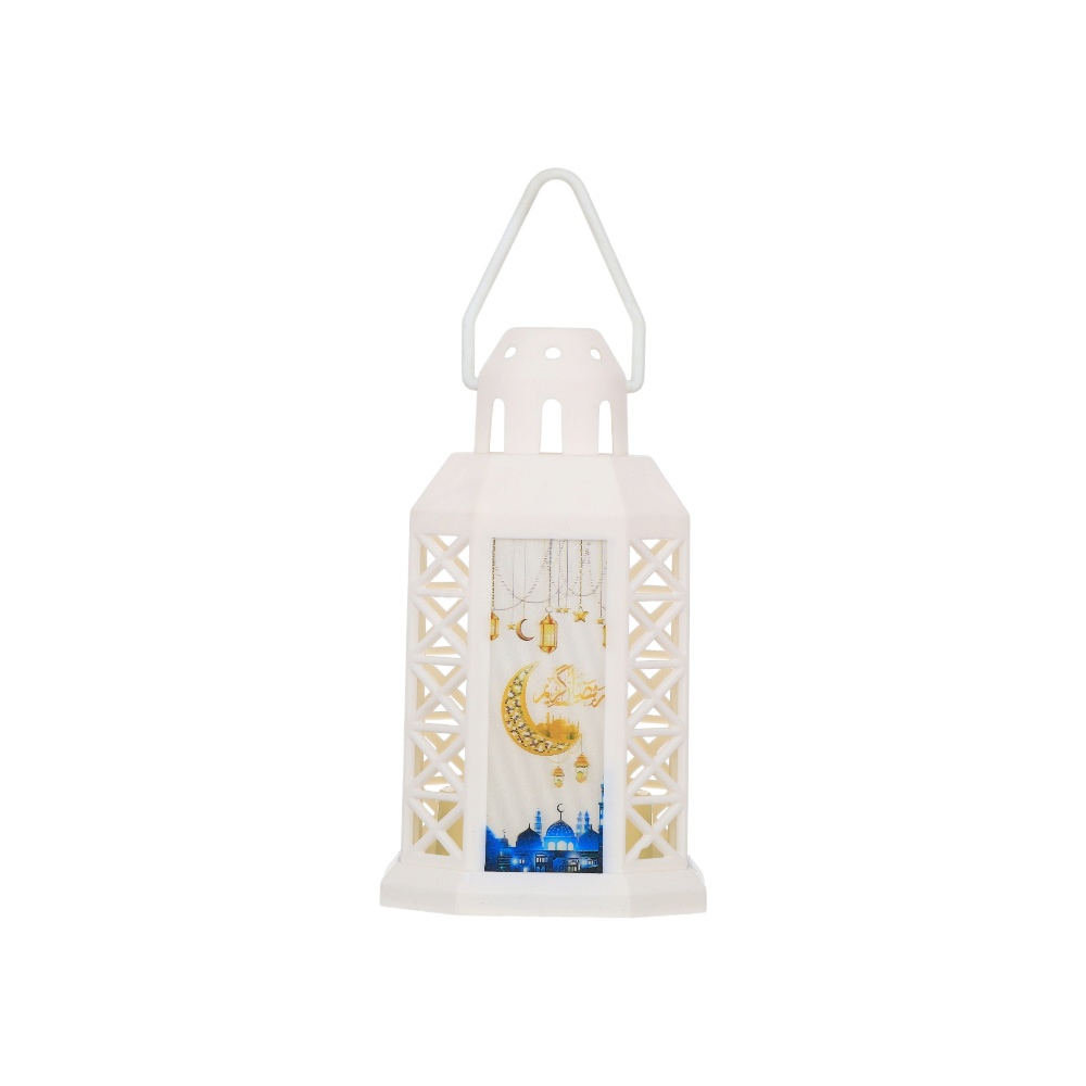 فانوس رمضان بتصميم عصري تراثي -white