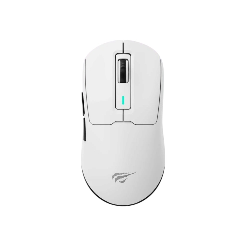هافيت ماوس ألعاب لاسلكي بتردد 2.4 جيجاهرتز وبلوتوث قابل لإعادة الشحن موديل MS969  - أبيض