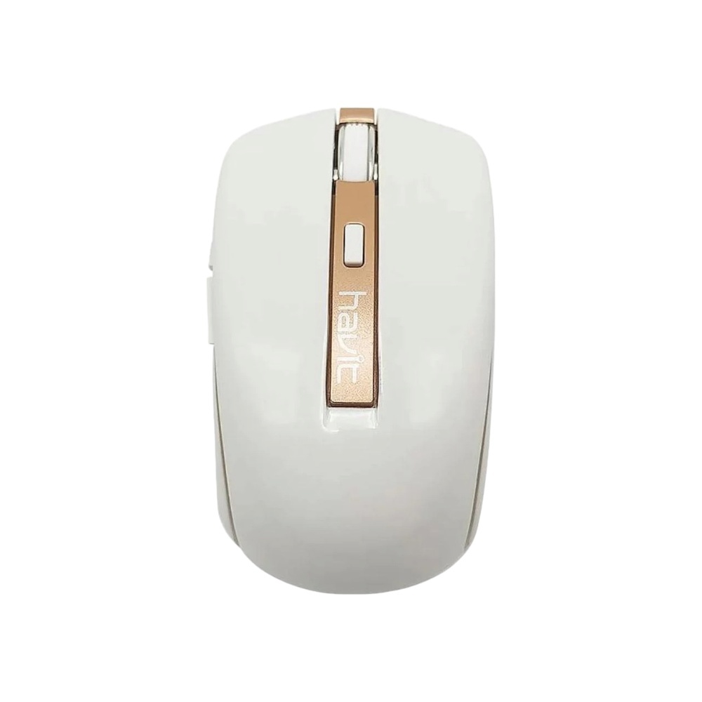 هافيت ماوس لاسلكي بتصميم أنيق موديل MS951GT - بيج