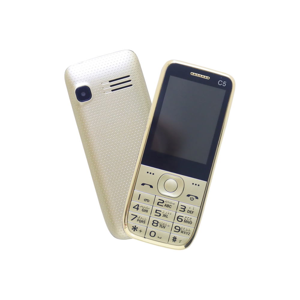 هاتف أزرار محمول C5 بشريحة CDMA - ذهبي