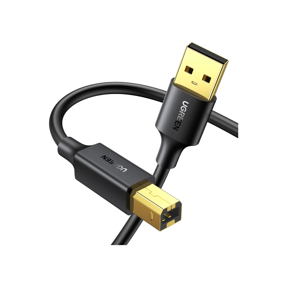 كابل طابعة يوجرين USB 2.0 من النوع A إلى B بطول 3 متر موديل 10351 - أسود