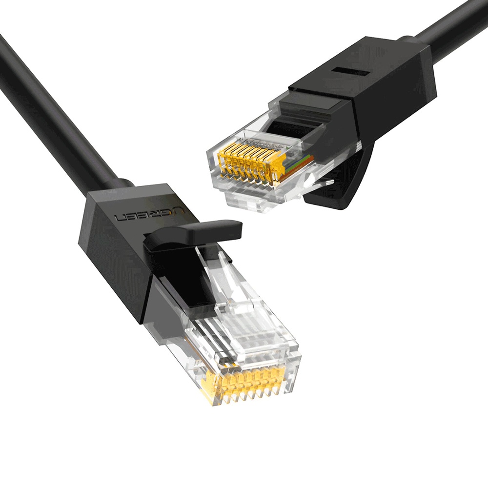 كابل شبكة يوجرين Cat 6 UTP نحاس خالص بطول 20 متر موديل 20166 - أسود