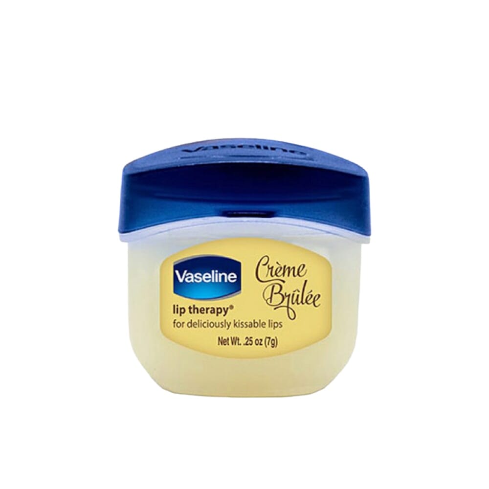 مرطب شفايف فازلين علب مربع crème bruleeكريم بروليه    
