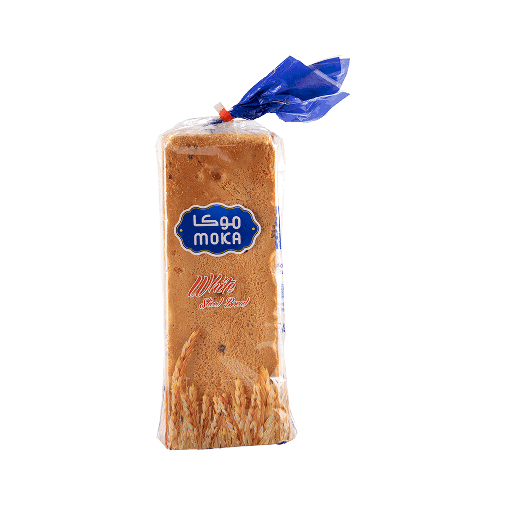  موكا خبز توست سليس أبيض طازج كبير 