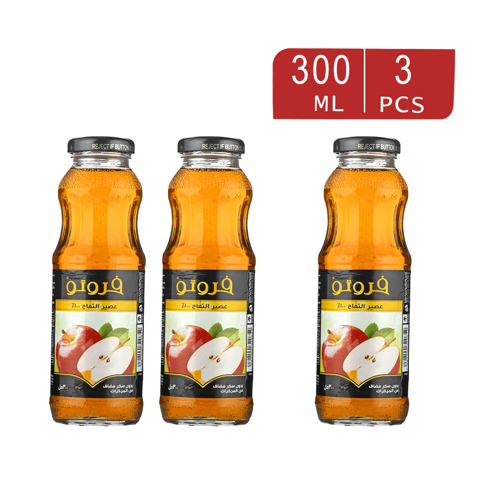  عصير  فروتو بنكهة التفاح   300 مل  -3 قطع